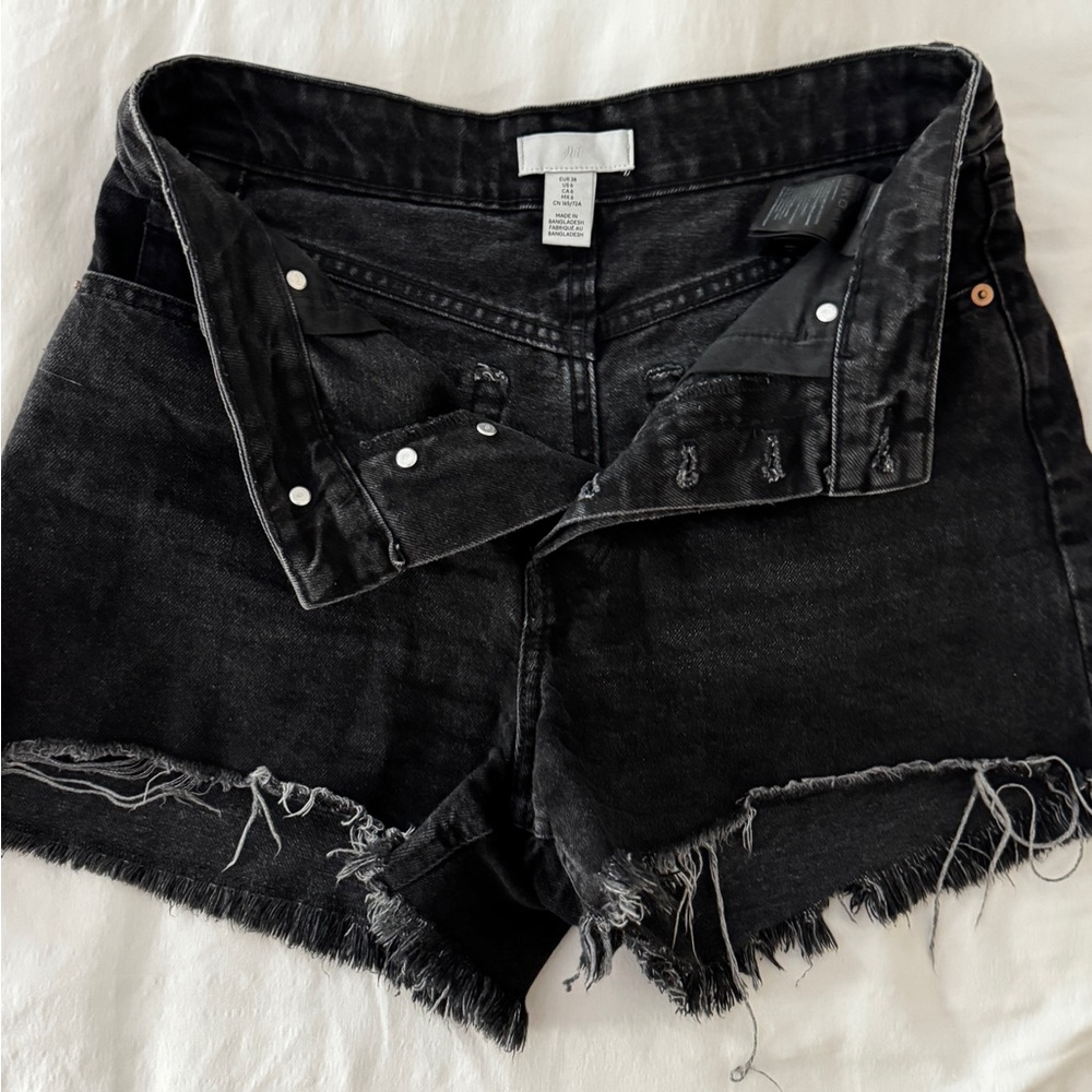 H&M Black High Waist Women Shorts